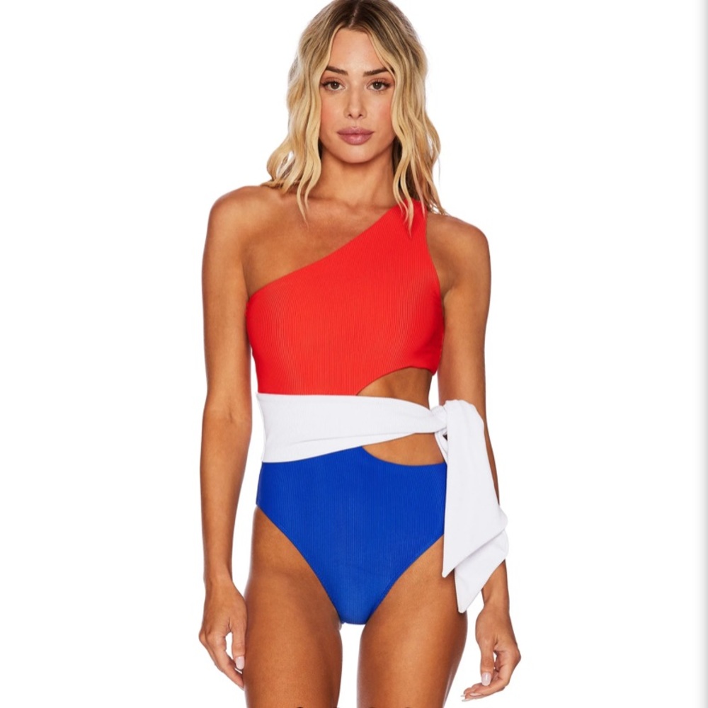 BRAND NEW. Never worn. Beach Riot color block suit